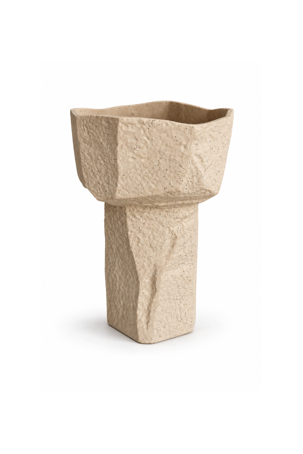 Geometric ceramic vase
