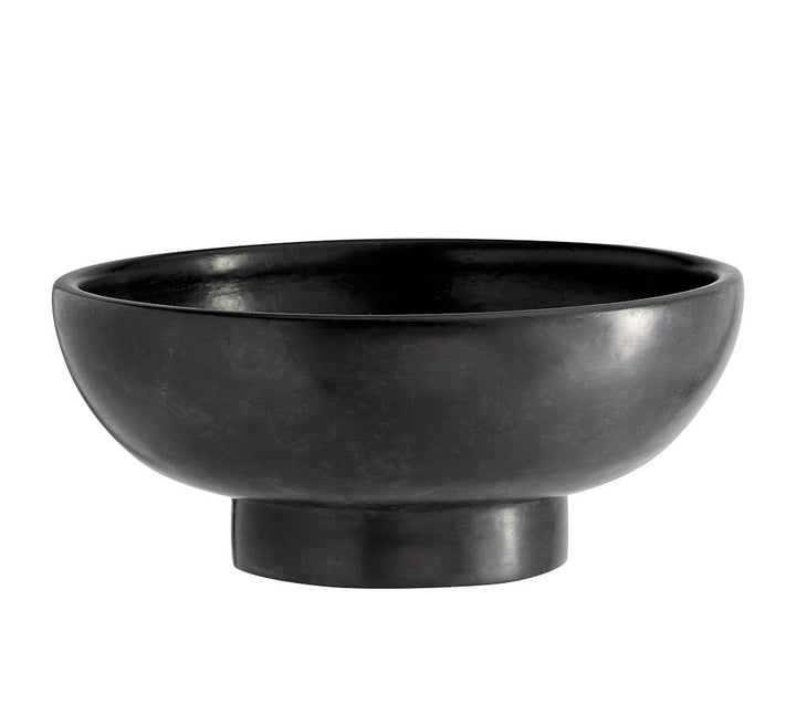 Charcoal Pedestal Ceramic Bowl